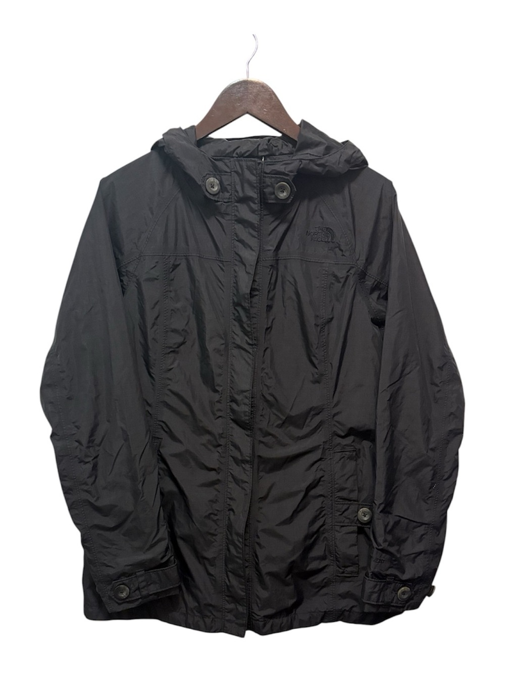 The North Face Carli Black Hooded Rain Jacket HyVent Technology